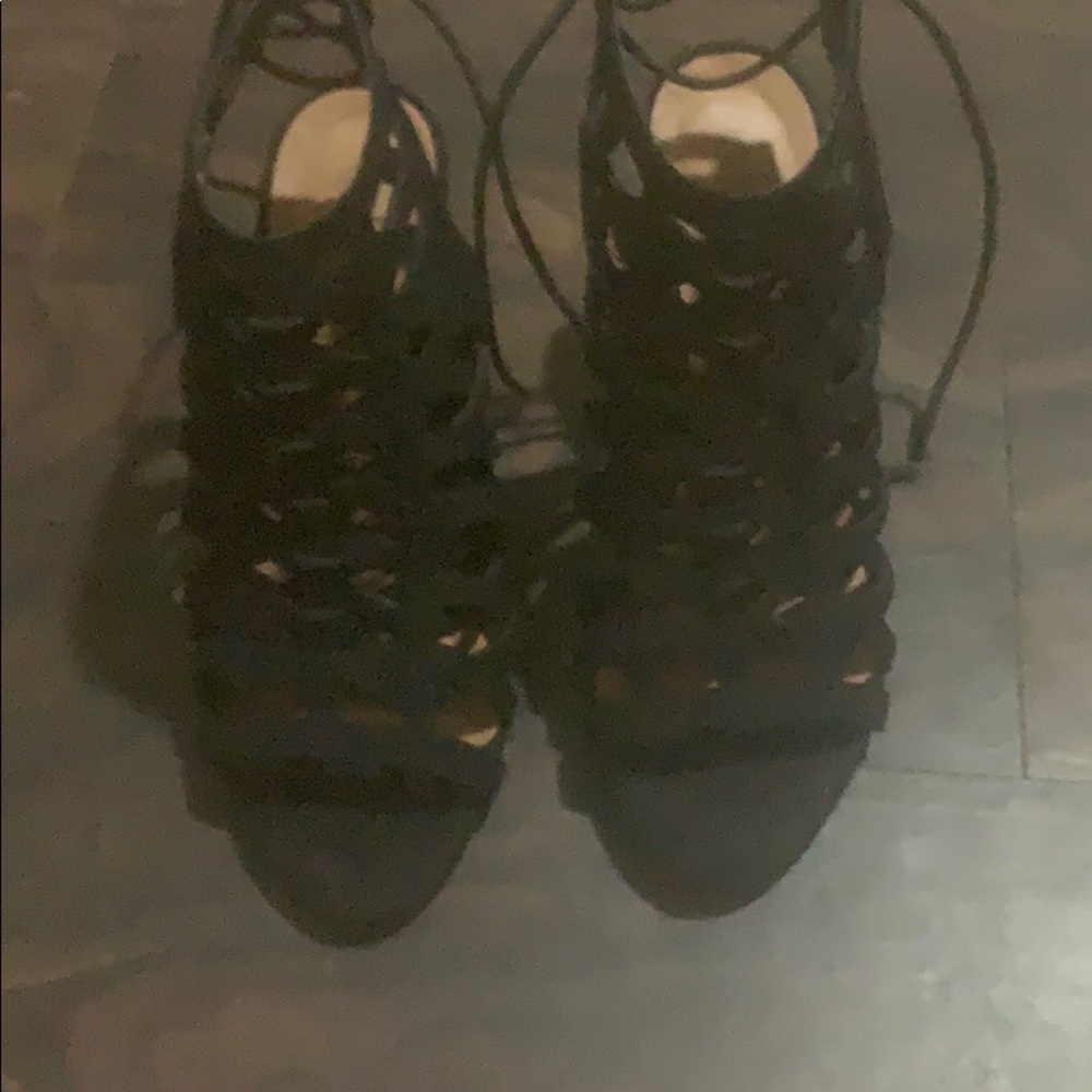 Dominique Nicole open toe wedge heel